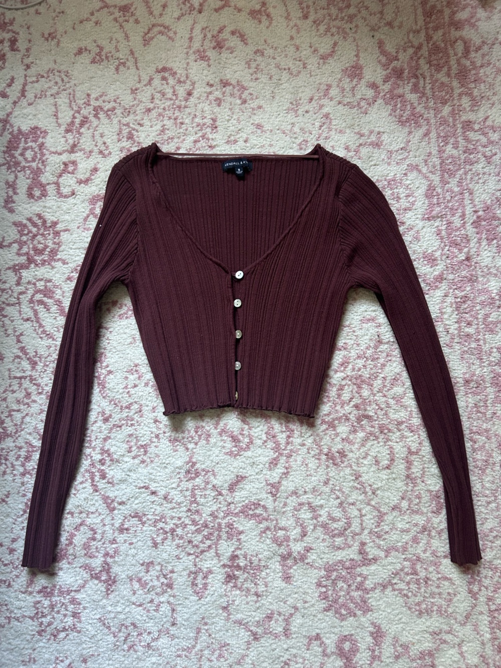 Ribbed Button-Front Top